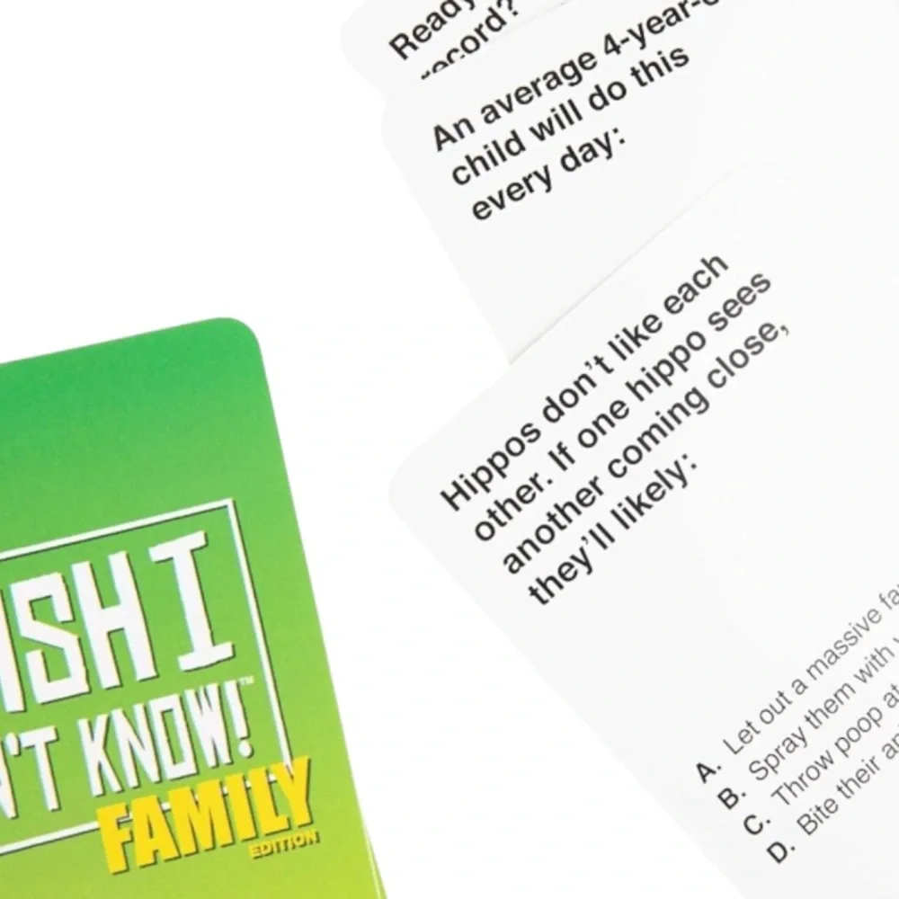 I Wish I Didn’t Know! Family Edition Silly Gross Trivia Game by What Do You Meme